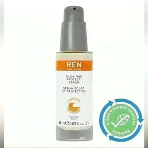 NWT Ren Clean Skincare Glow and Protect Serum Full Size 1.02 oz New in Box